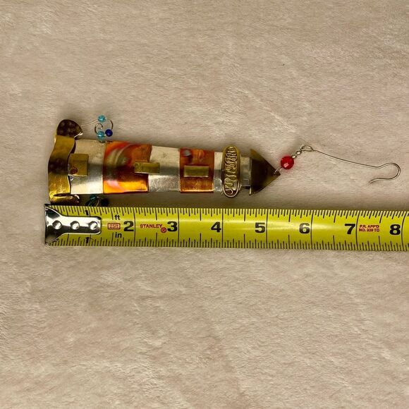 Lighthouse Ornament Christmas Metal Copper Xmas Decor Holiday Gift Present - Picture 9 of 10